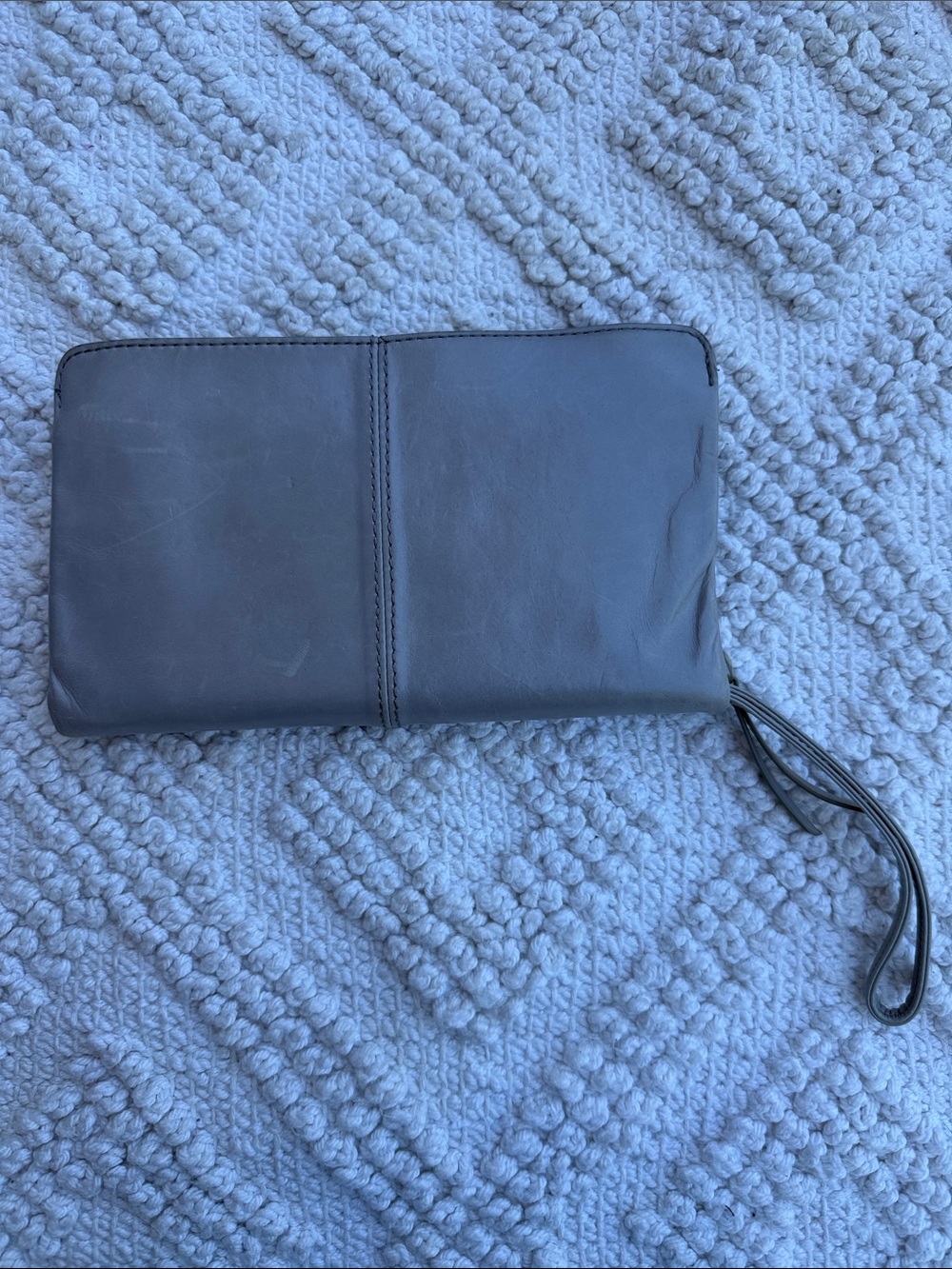 Hobo Leather Wristlet Wallet - Gray